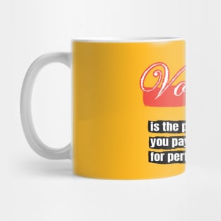 Financial Wisdom on Volatility: Modern Typography Art Mug